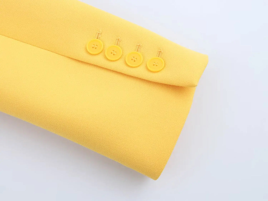 Women's Casual Chic Suit with Lapel Jacket and High Waist Flared Pants for Spring and Summer