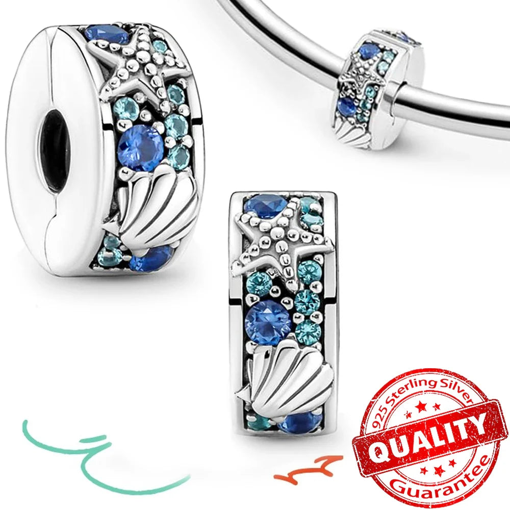 Underwater World 925 Sterling Silver Ocean Animal Pendant for DIY Bracelet or Necklace