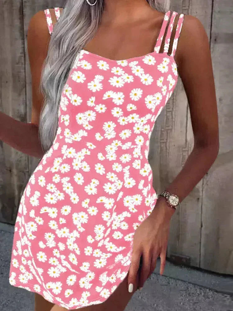 Floral Summer Sundress Women Sleeveless Lightweight Camisole