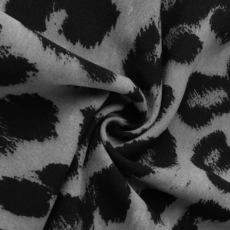 Leopard Print Boho Mini Dress For Beach Sundress Casual