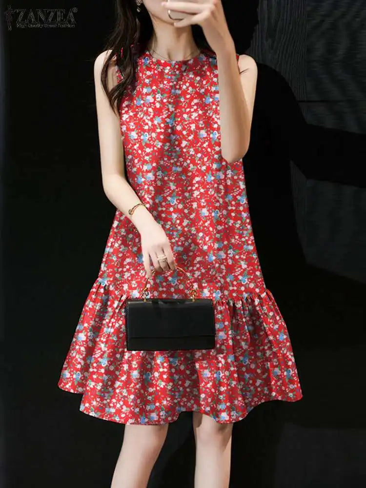 Bohemian Floral Print Dress For Summer Women Sundress