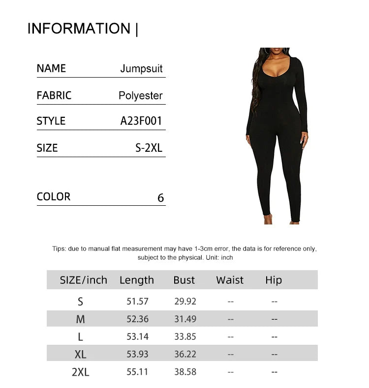 Women's Long Sleeve Skinny Bodycon Romper Jumpsuit Solid Color Casual Fitness Streetwear Overalls