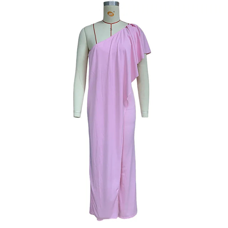 Sleeveless Slash Neck Women's Jumpsuit with Ruffle Details Casual Summer Romper Overalls for Nightclub Party Streetwear