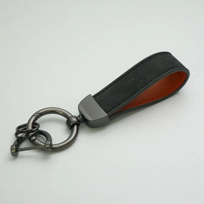 PU Leather Keychain Car Key Ring Holder for Men and Women - Stylish Key Strap Wallet Accessory in Multiple Colors
