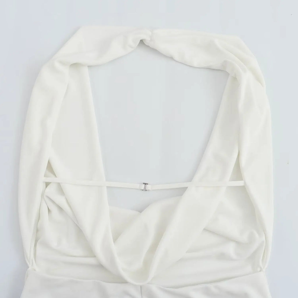 Blue Backless Off Shoulder Long Dress For Women Evening