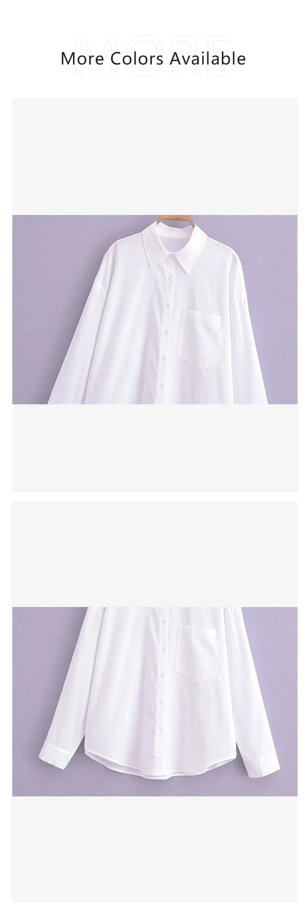 Women's White Pure Linen Long Sleeve Shirt with Pocket Detail Loose Fit Slimming Design