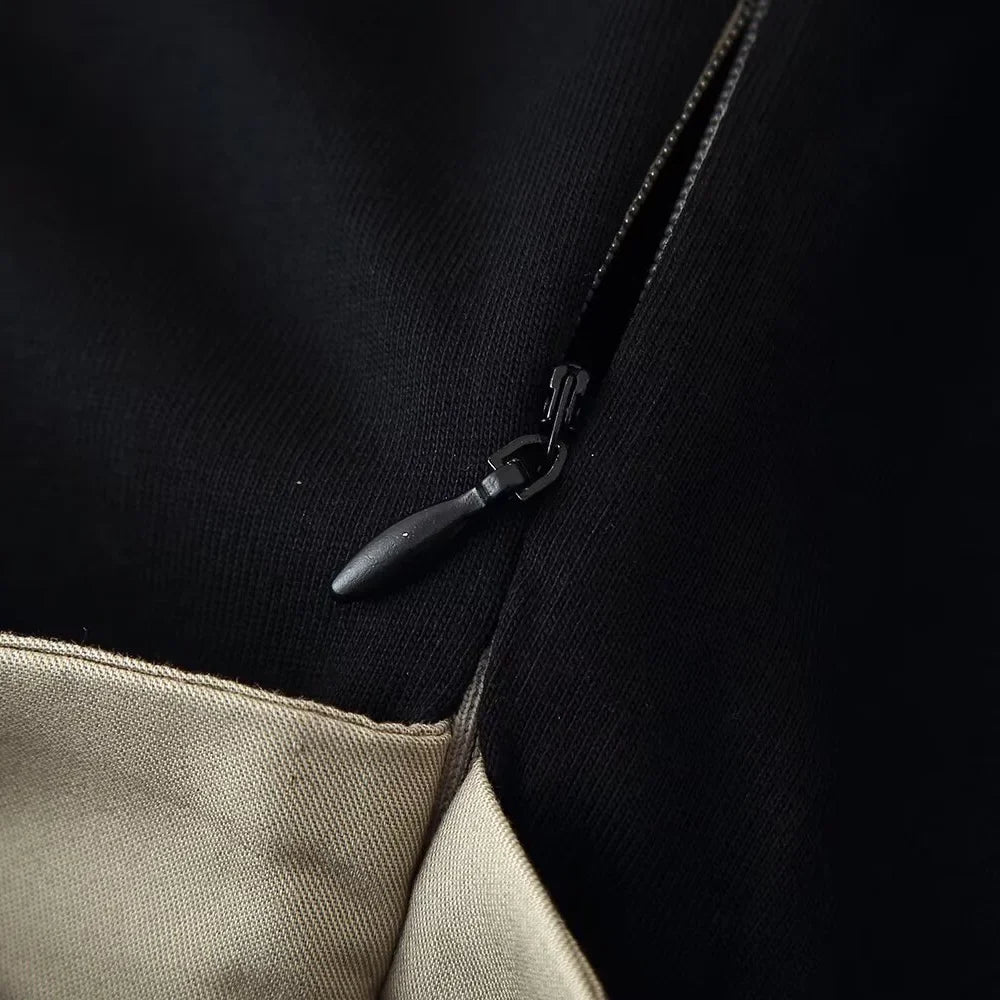 Women's Casual Dress With Belt Splicing Design Lightweight