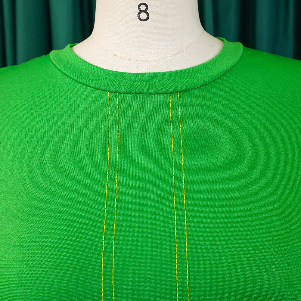 Elegant Party Dress For Women O Neck Pleated A Line Midi