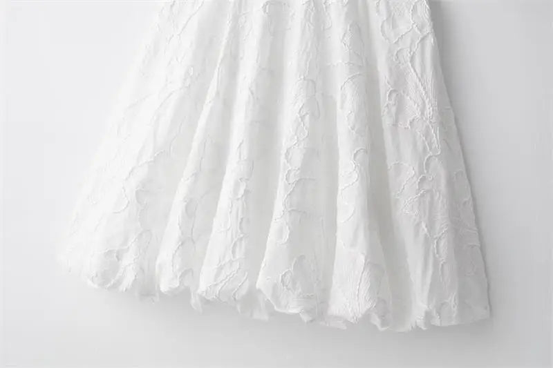 Summer Embroidered Dress V Neck Slim Mini Chic Classic