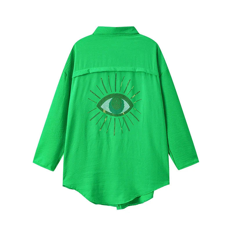 Women's Casual Cotton Linen Lapel Long Sleeve Shirt Autumn Winter Fashion Tunic