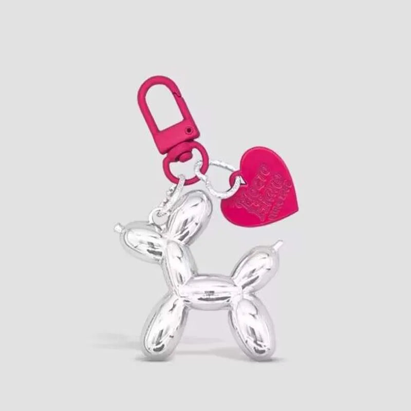 Punk Y2K Balloon Dog Keychain for Women Stylish Bag Pendant Jewelry Accessory