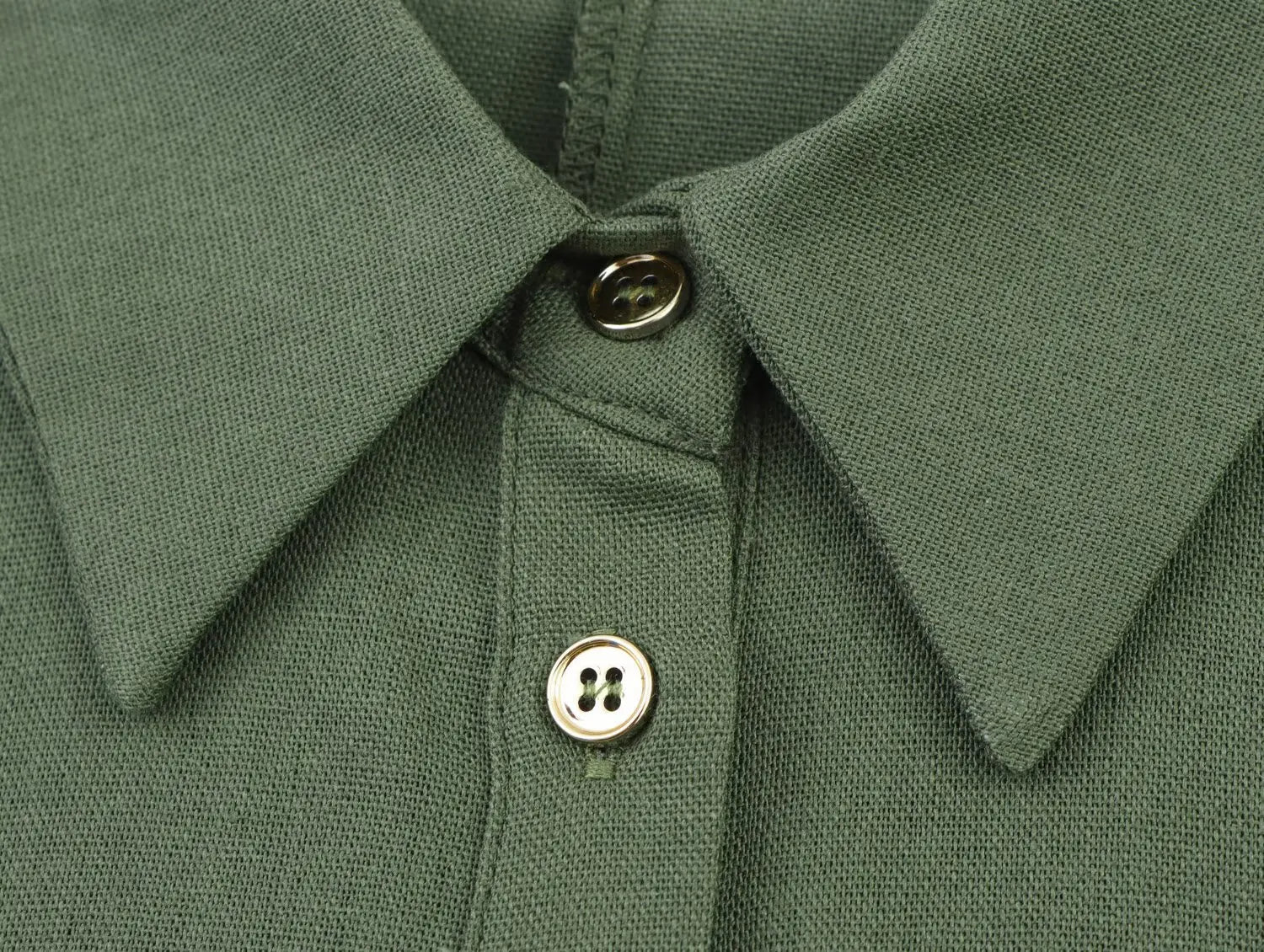 Women's Blended Lace-Up Lapel Shirt Short-Sleeve Single-Breasted Waist Pocket Casual Chic Top for Spring and Summer