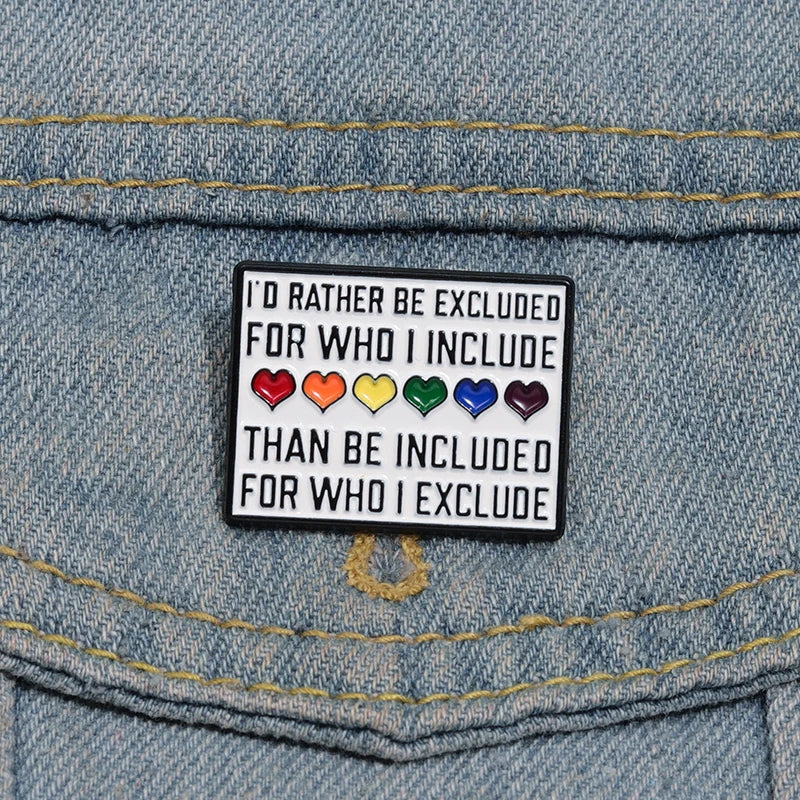 Custom Quotes Enamel Pins with Funny Phrases and Positive Sayings Rainbow Text Brooch Lapel Badge Jewelry Gift for Friends