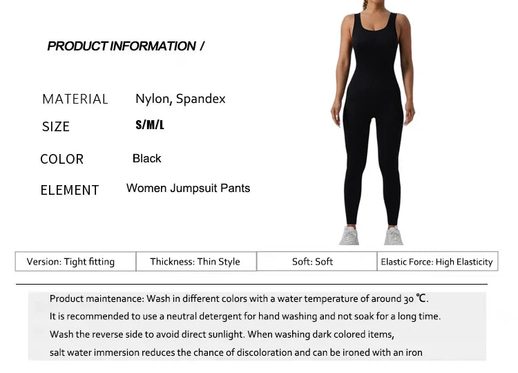 Seamless High Stretch Yoga Jumpsuit for Women Lightweight Breathable Fitness Activewear with Contouring Design and Moisture Wicking Fabric