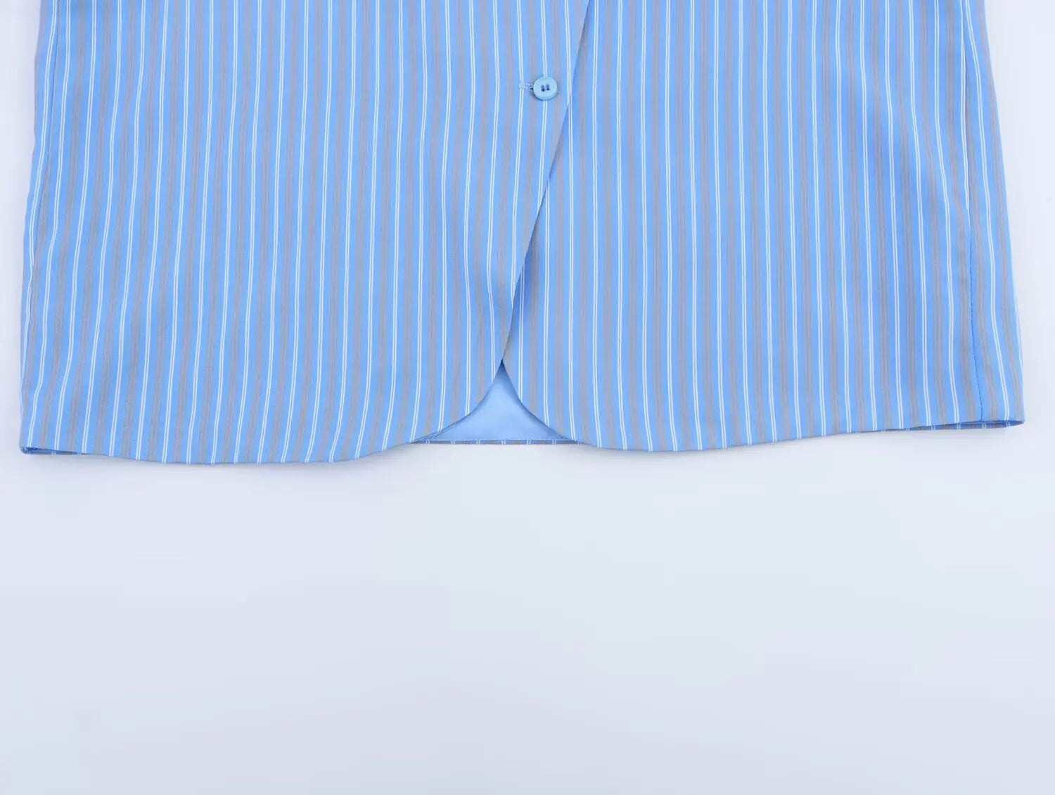 Asymmetric Striped Vest Pants Suit for Women with Round Neck Sleeveless Top and Elastic Waist Pants, Casual Chic Outfit for Spring and Summer