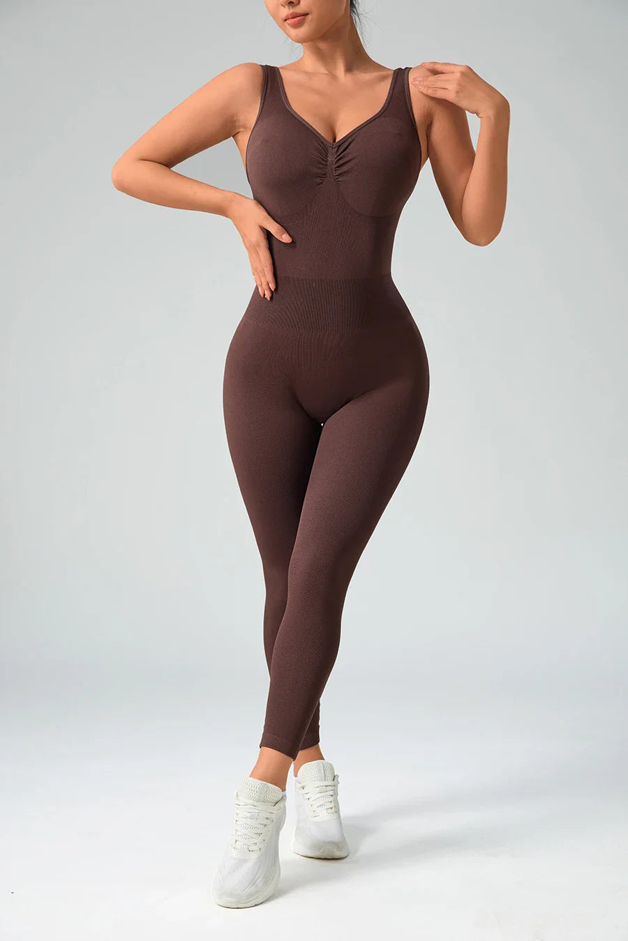 Seamless One-Piece Jumpsuit for Women Tummy Control Gym Wear Butt-Lifting Yoga Fitness Overalls Sport Pants Activewear Leggings
