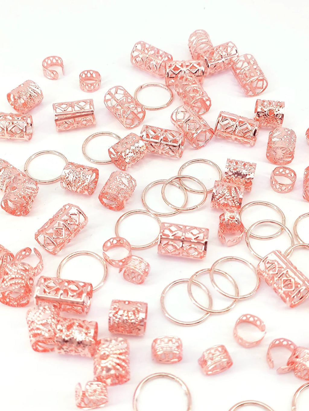 80 Pieces Dreadlock Hair Beads Stylish Alloy Hair Accessories for Braids and Locs