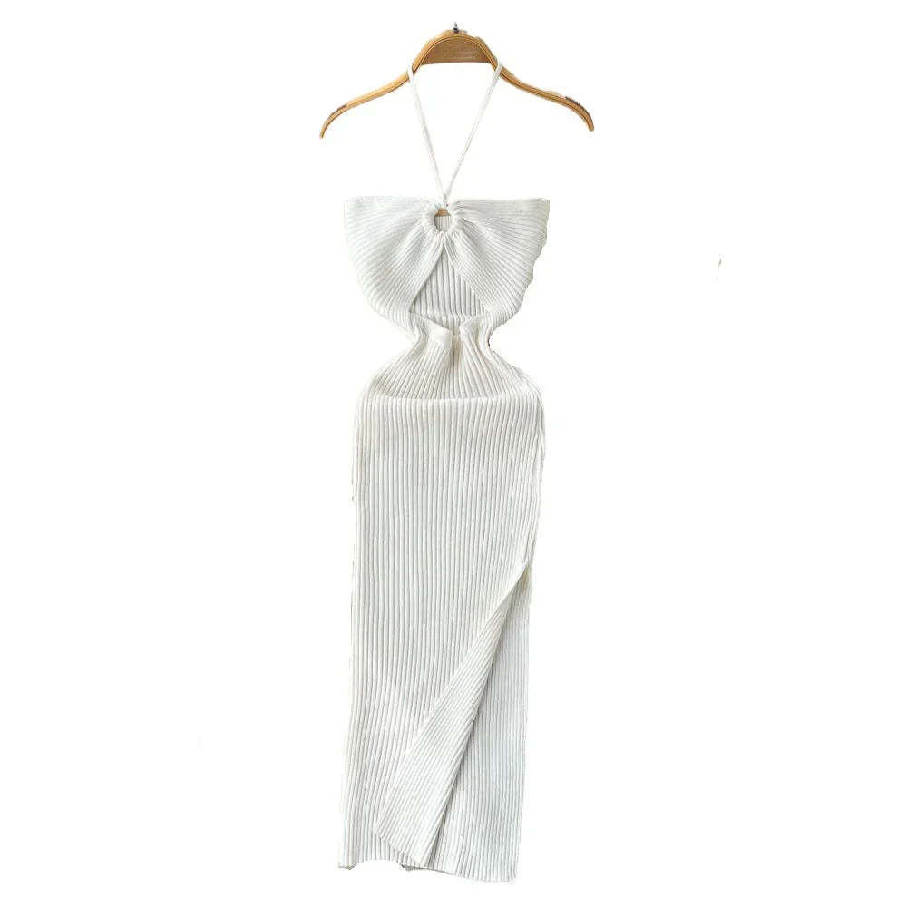 Chic Knitted Summer Dress For Women Streetwear Style