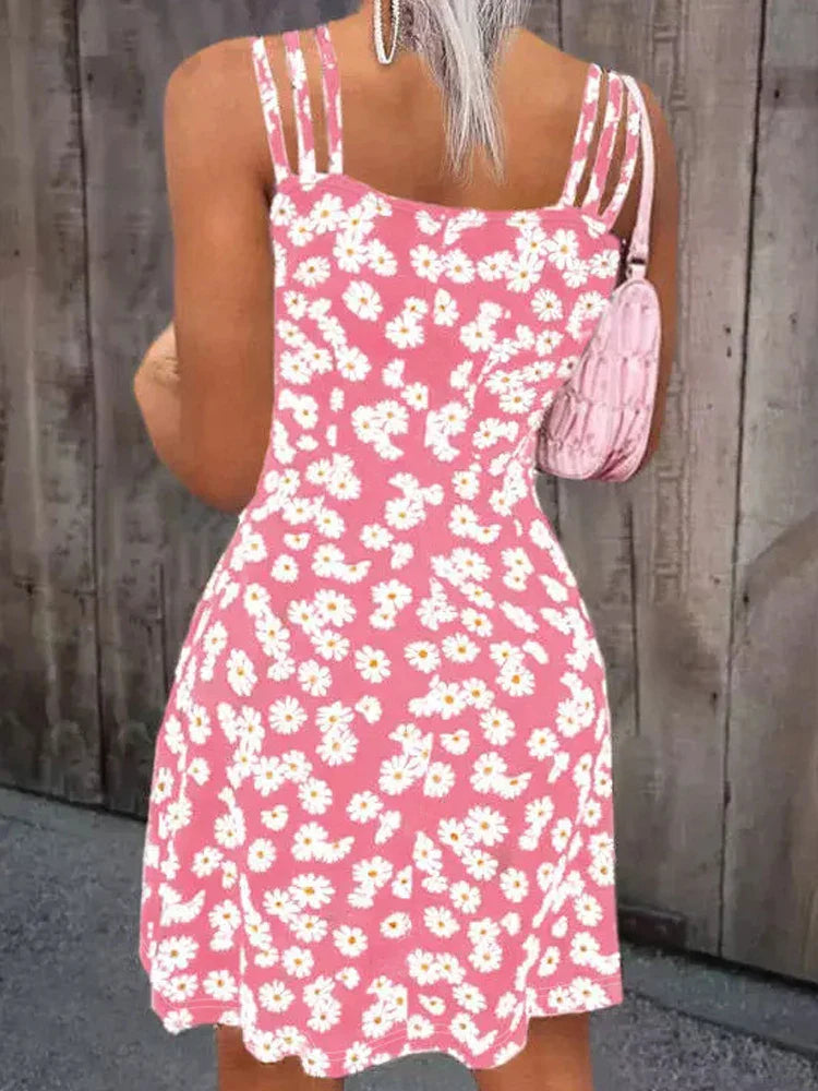 Floral Summer Sundress Women Sleeveless Lightweight Camisole