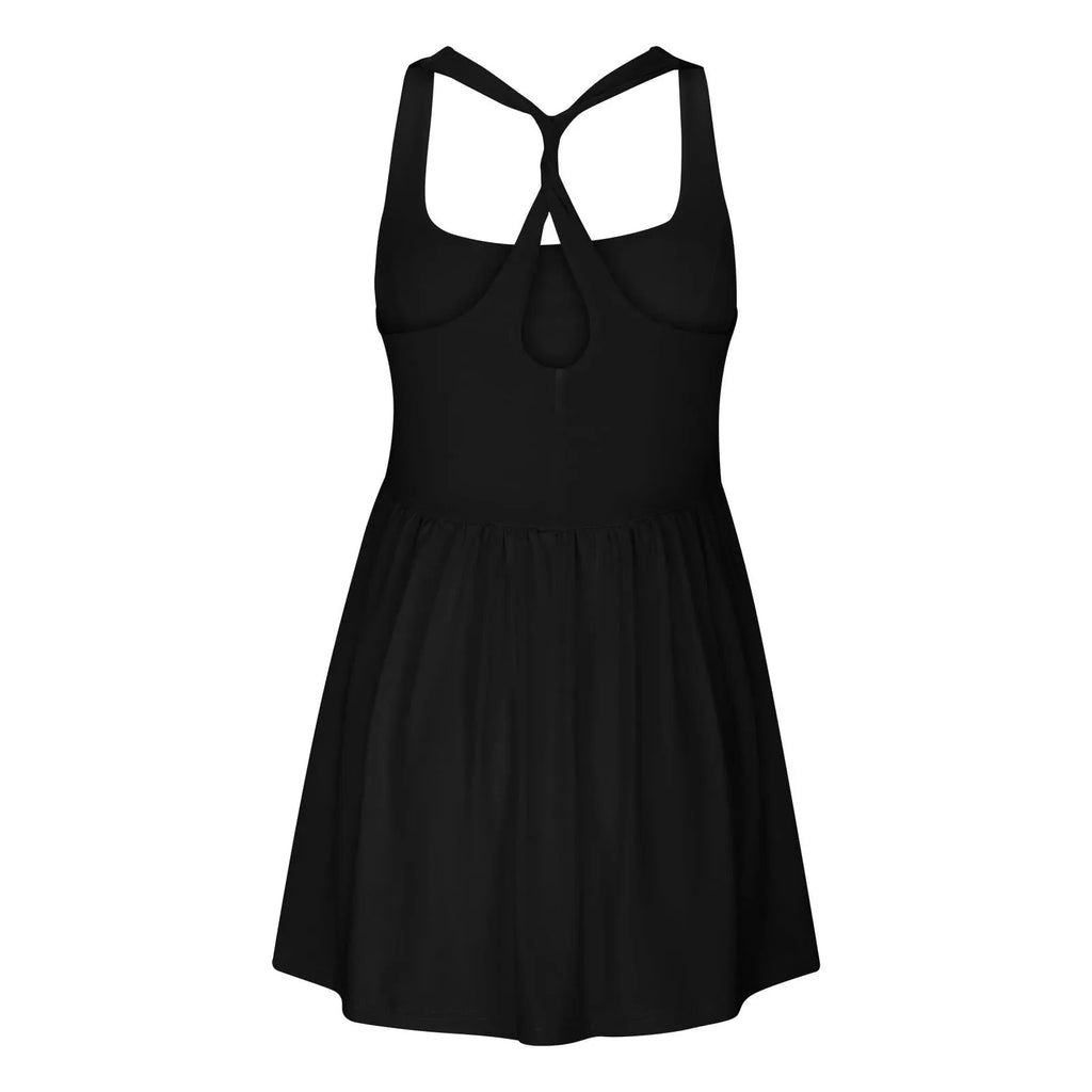 Womens Sleeveless Workout Romper With Built In Shorts