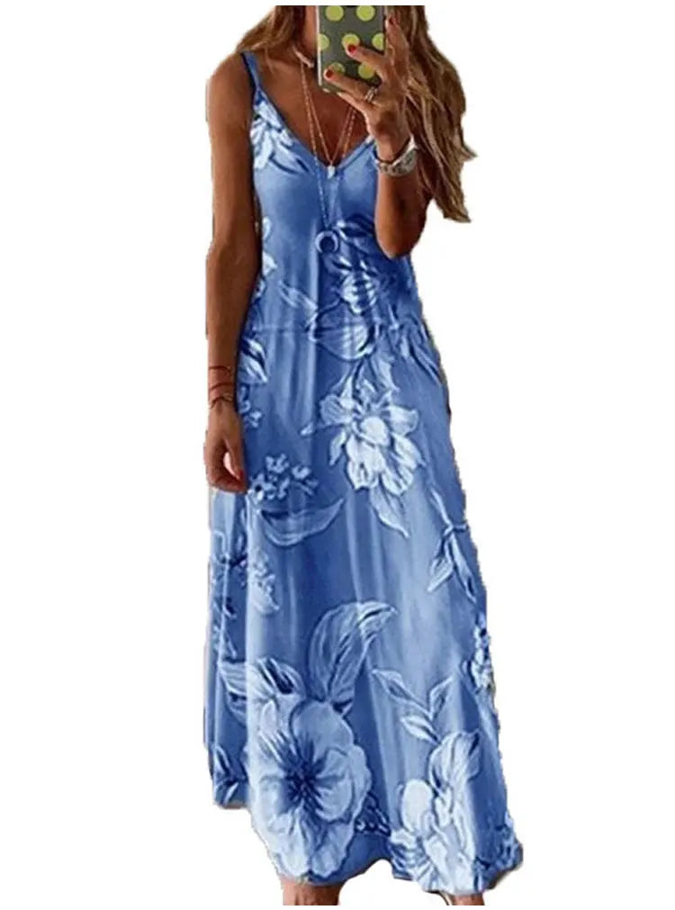 Slim Fit Sleeveless V Neck Green Slip Dress for Women