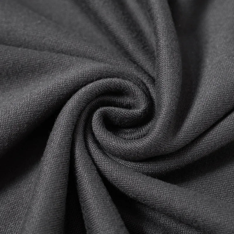 Y2K Ruched Bodycon Mini Dress Long Sleeve Black Party