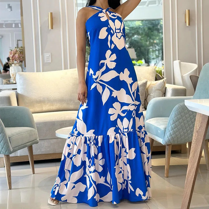 Backless Cross Halter Beach Dress For Women Sundress