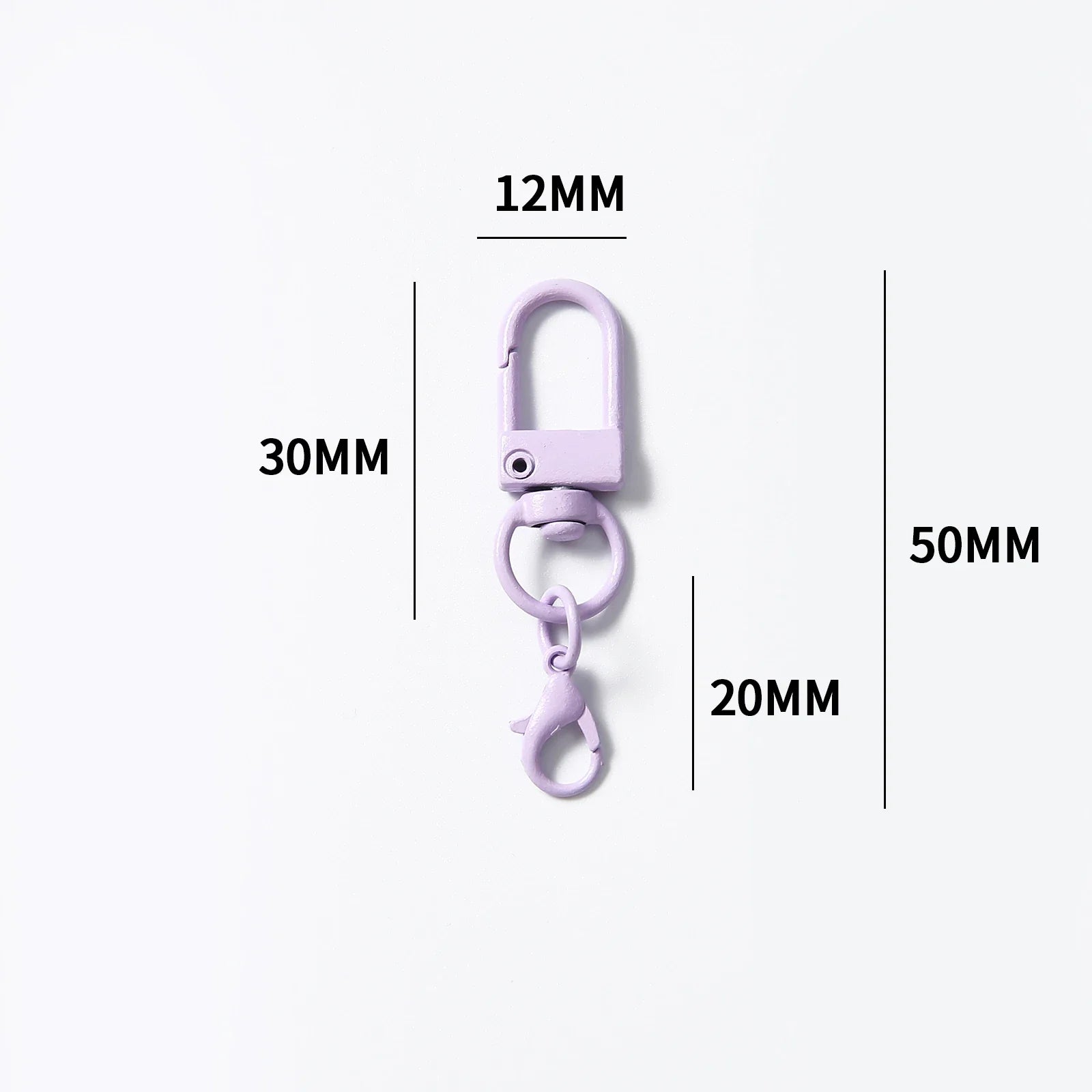 Colorful Carabiner Clasp Key Chain Rotating Keyrings for DIY Key Chain Bags and Pendants Accessories 10 50 100 Pcs Set