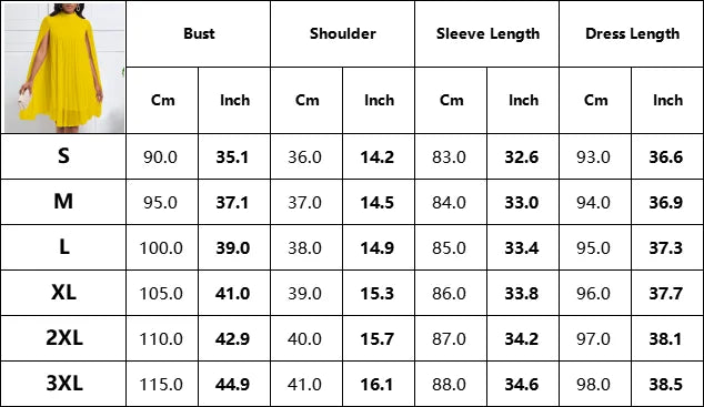 Elegant Chiffon Dress For Women Batwing Sleeve Knee Length