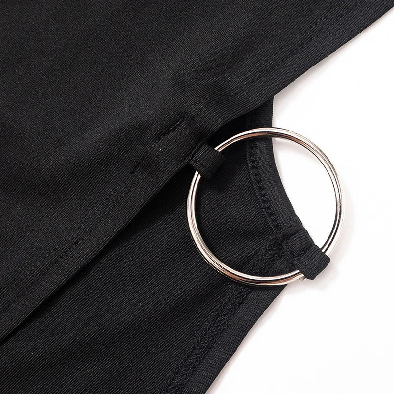 Sexy Open Back Dress With Metal Button Details For Women