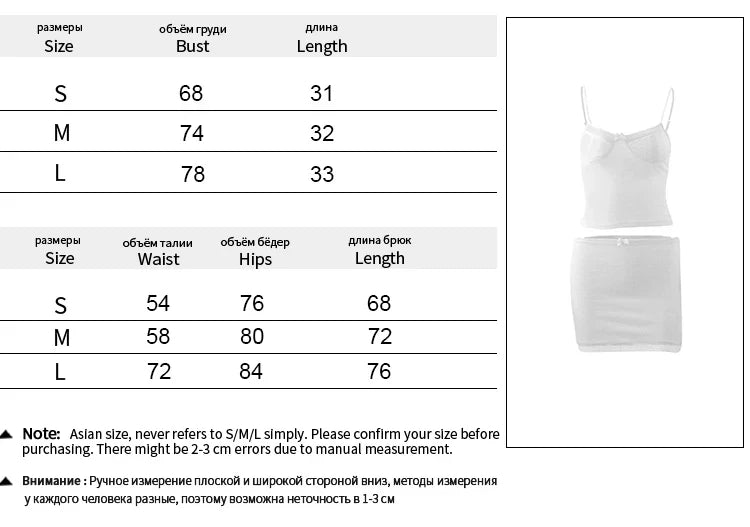 Summer Sexy Two Piece Set Women White Lace Sleeveless Crop Top and Slim Casual Skirt Backless Club Outfit