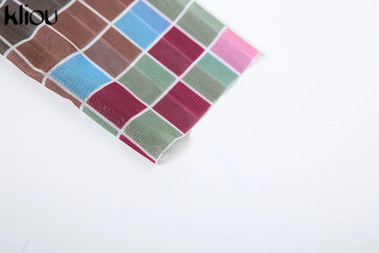 Aesthetic Print Women 2 Piece Set Vintage Hipster Autumn O-neck Full Sleeve Tops and High Waist Pants Clubwear