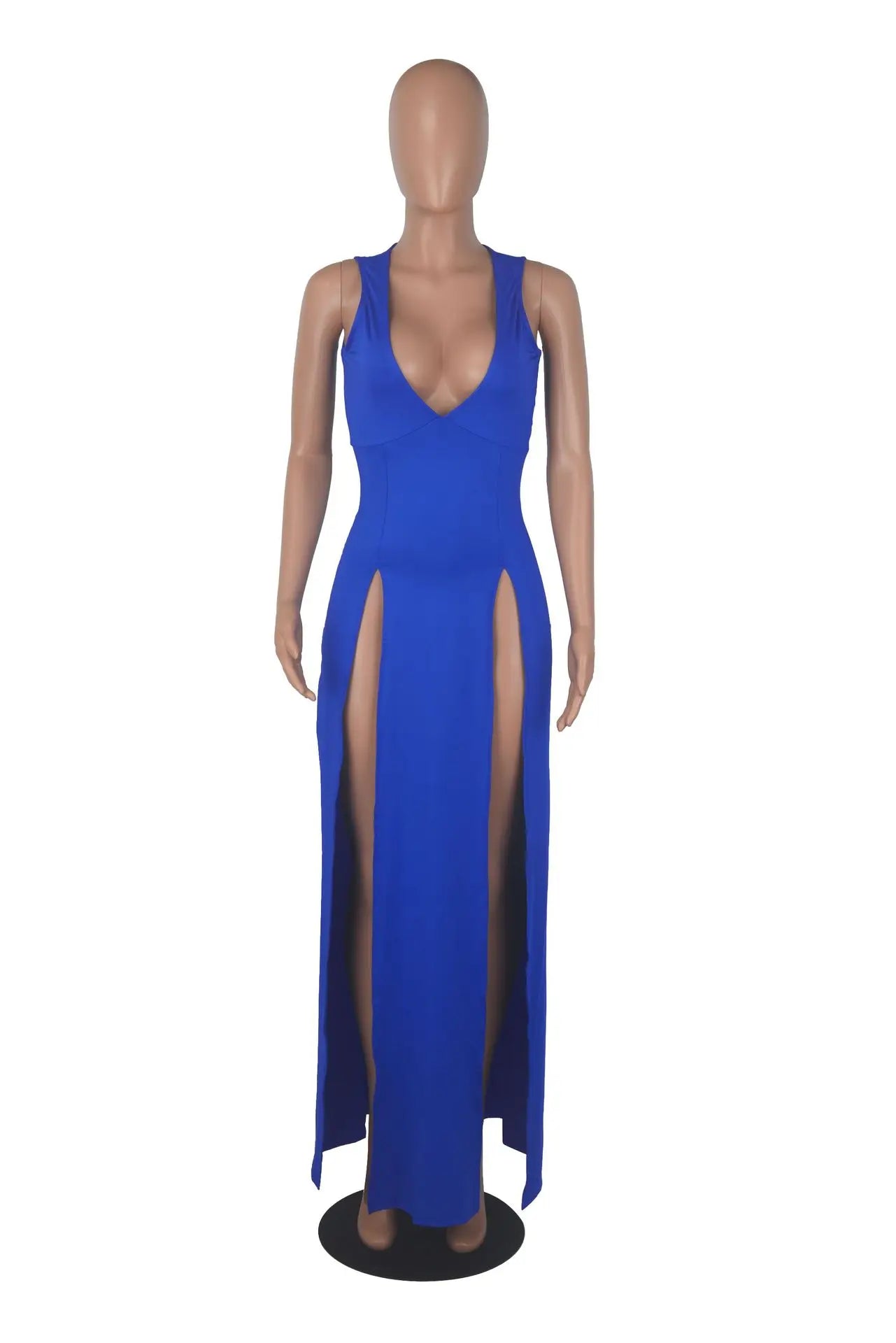 Backless V Neck Maxi Dress for Elegant Party Night