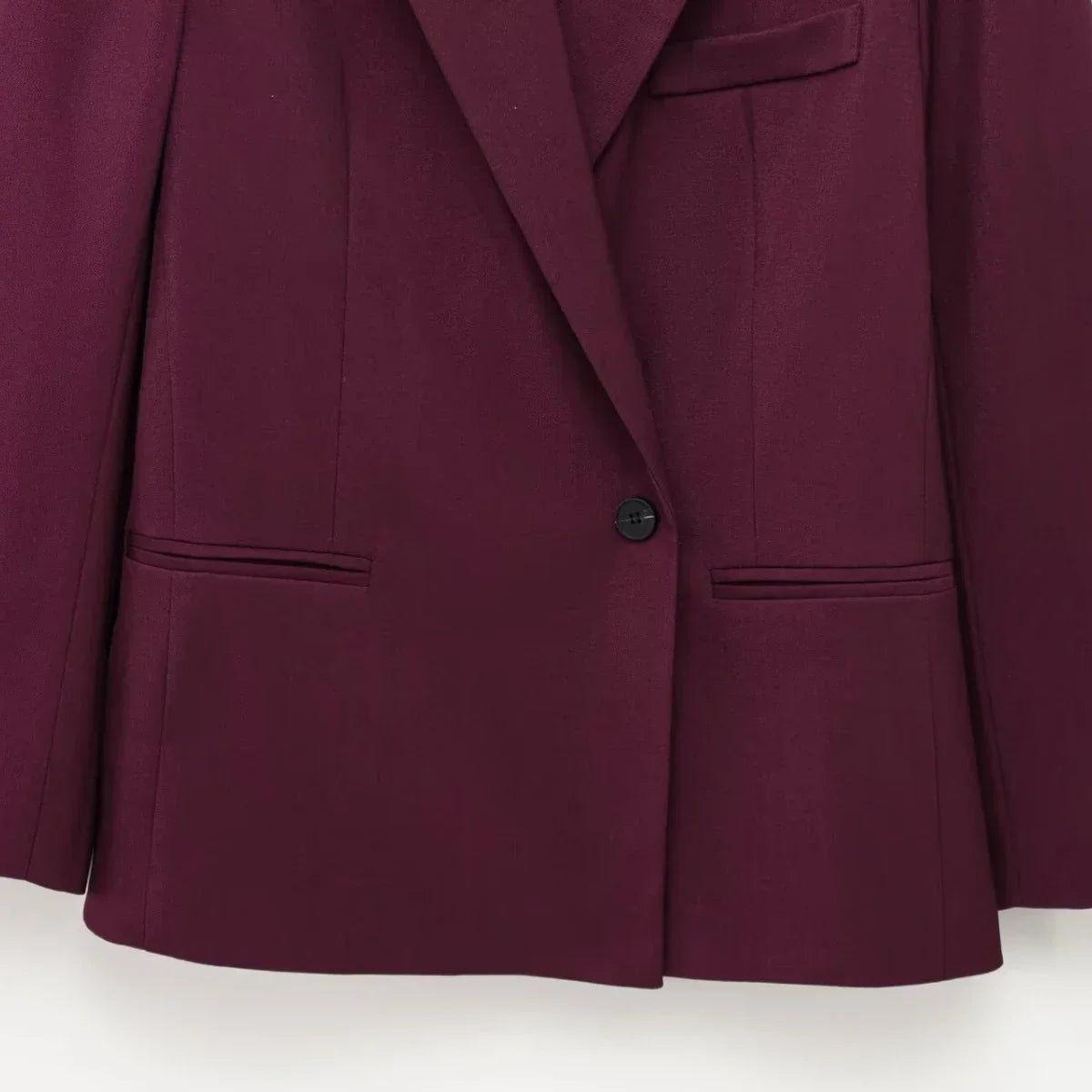 Women's Oversized Suit Jacket and High Waist Wide-Leg Trousers Set with Double-Breasted Top for Spring Fashion