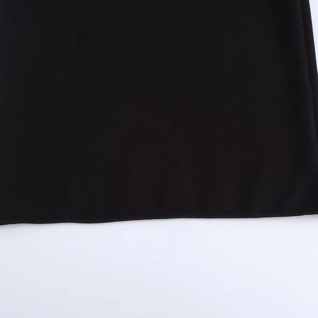 Autumn Knitted Dress With Mock Neck Collar For Women Chic