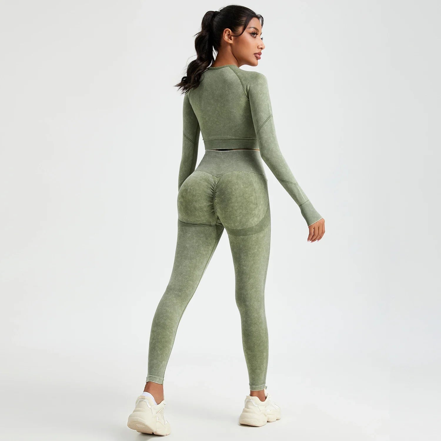 Autumn Activewear Set with Stretchy Sport Pants and Stylish Leggings for Exercise and Running
