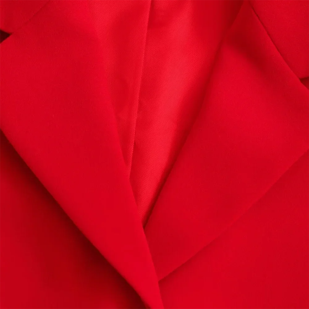 Women's Fashion Elegant Commuting Two-Piece Set Featuring Tailored Tight Suit Coat and Wide Pleated Short Skirt