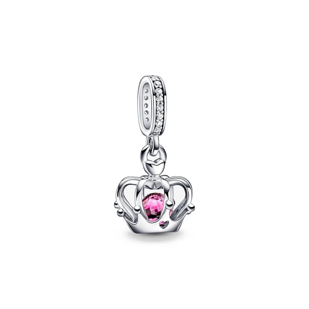 Pink Flower Caterpillar DIY 925 Sterling Silver Bead for Bracelet Bangle Jewelry Accessories