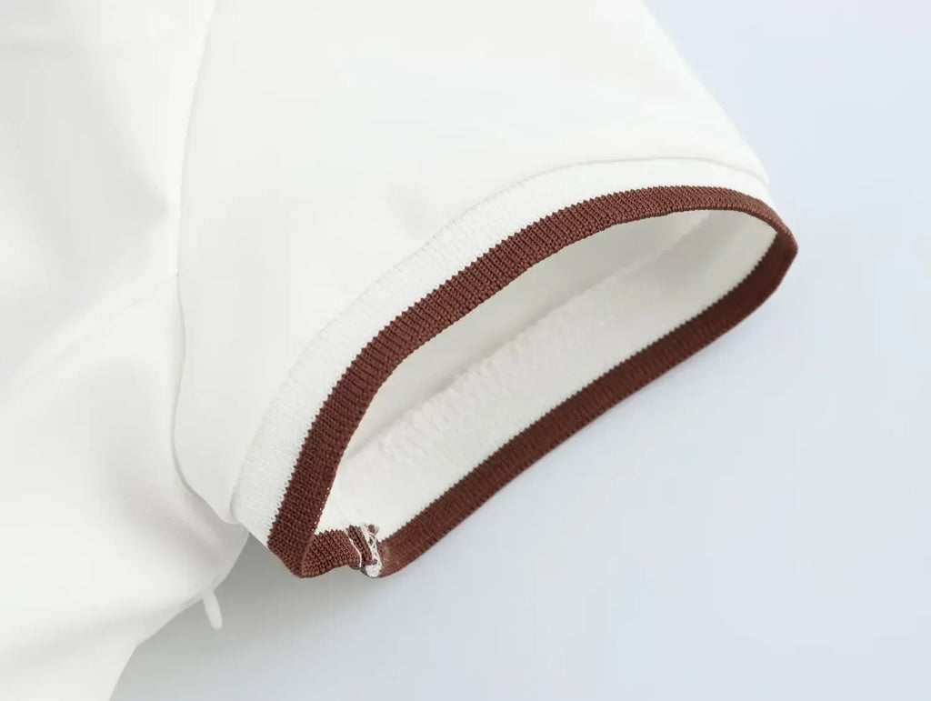 Patchwork Pleated Mini Dress With Short Sleeve Print