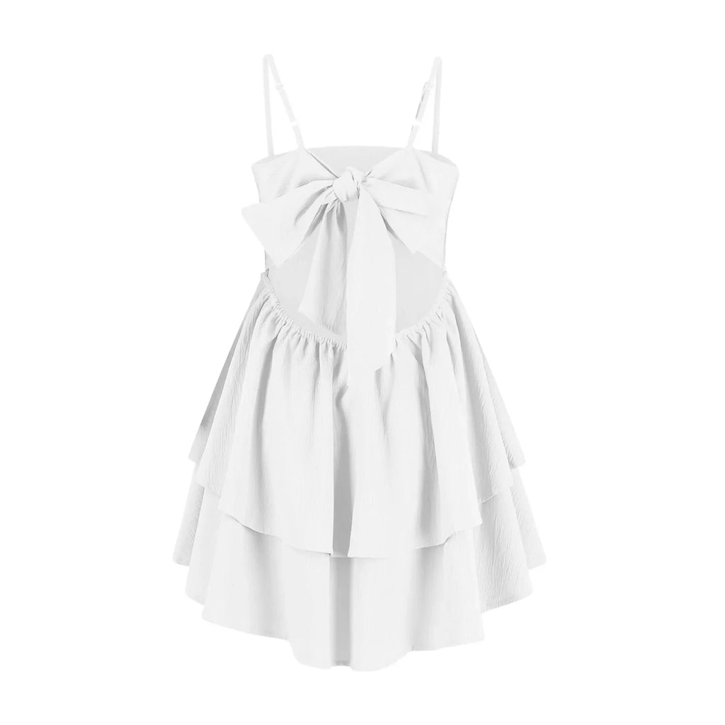 Backless Party Dress With Suspender Cake Skirt For Women