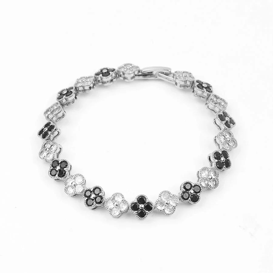 Rainbow Colorful Clover Zircon Bracelet Charming Crystal Jewelry Gift