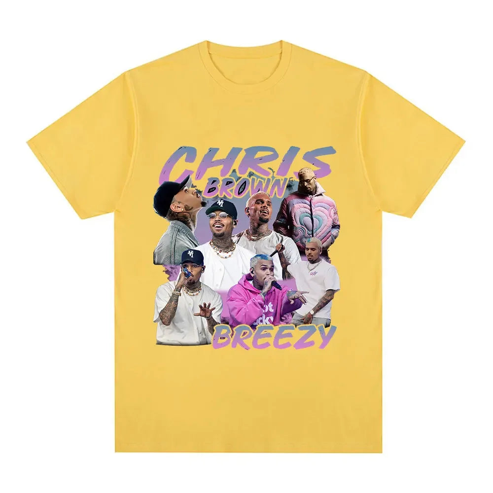 Breezy Pattern T-Shirt for Women Casual Short Sleeved Street Wear