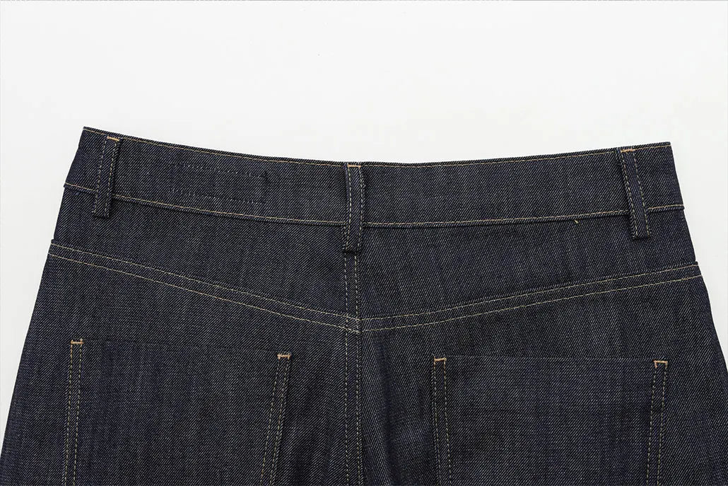 Women's Denim Jacket and Pants Set with Long Sleeve Blazer, Strapless Vest, and Straight Leg Jeans Fashion Outfit