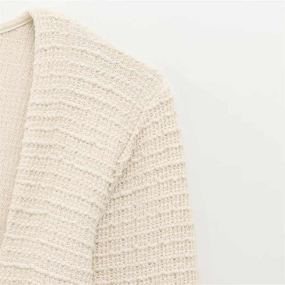 Fashionable Women's Bow Decoration Top and Slimming Texture Bell Bottom Pants Set