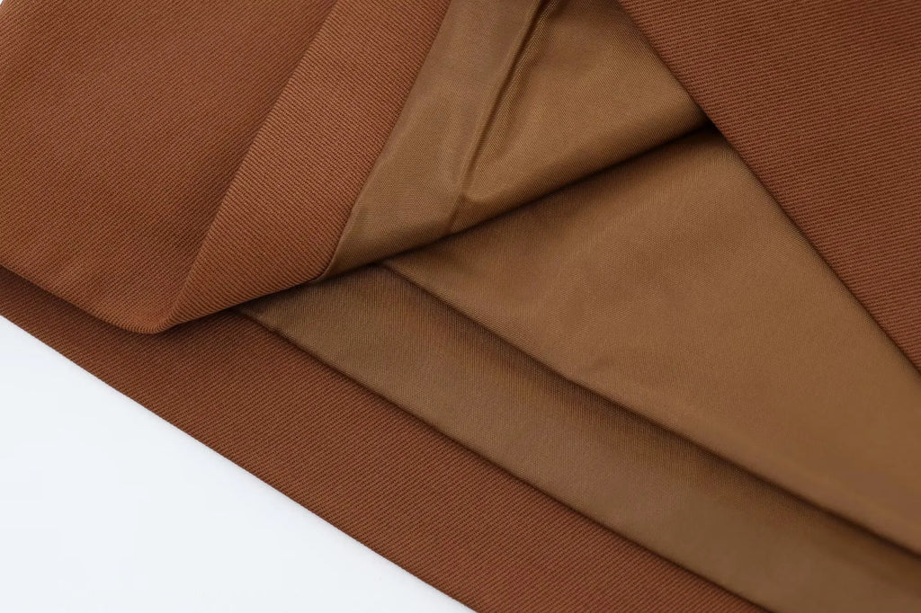 Women's Sleeveless Button-Down Vest with Pockets and Matching Mini Skirt Two-Piece Set for Chic and Stylish Look