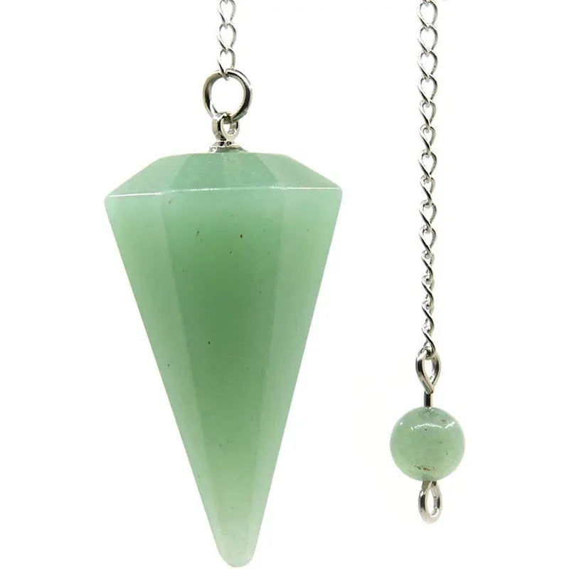 Natural Stone Quartz Agate Pendulum Pendant for Reiki Healing and Divination