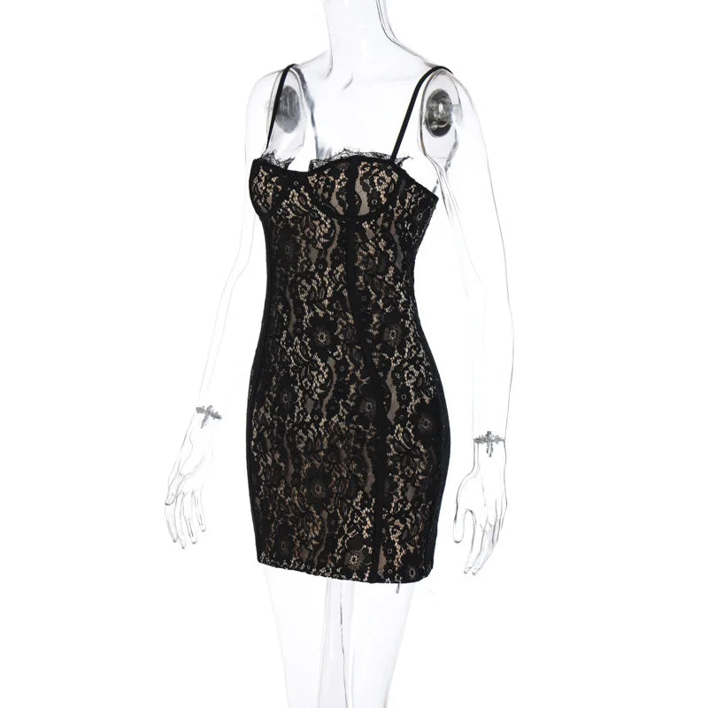 Women Black Bodycon Mini Dress For Party Club Evening