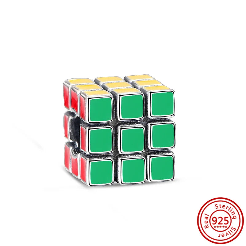 Fit Pantaro Peacock Cake Teeth Butterfly Crown S925 Silver Charms Beads Fine Jewelry for Women Gift