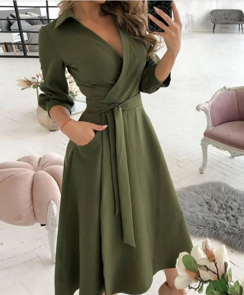 Boho Floral Print V Neck Bat Sleeve Sundress For Women Beach