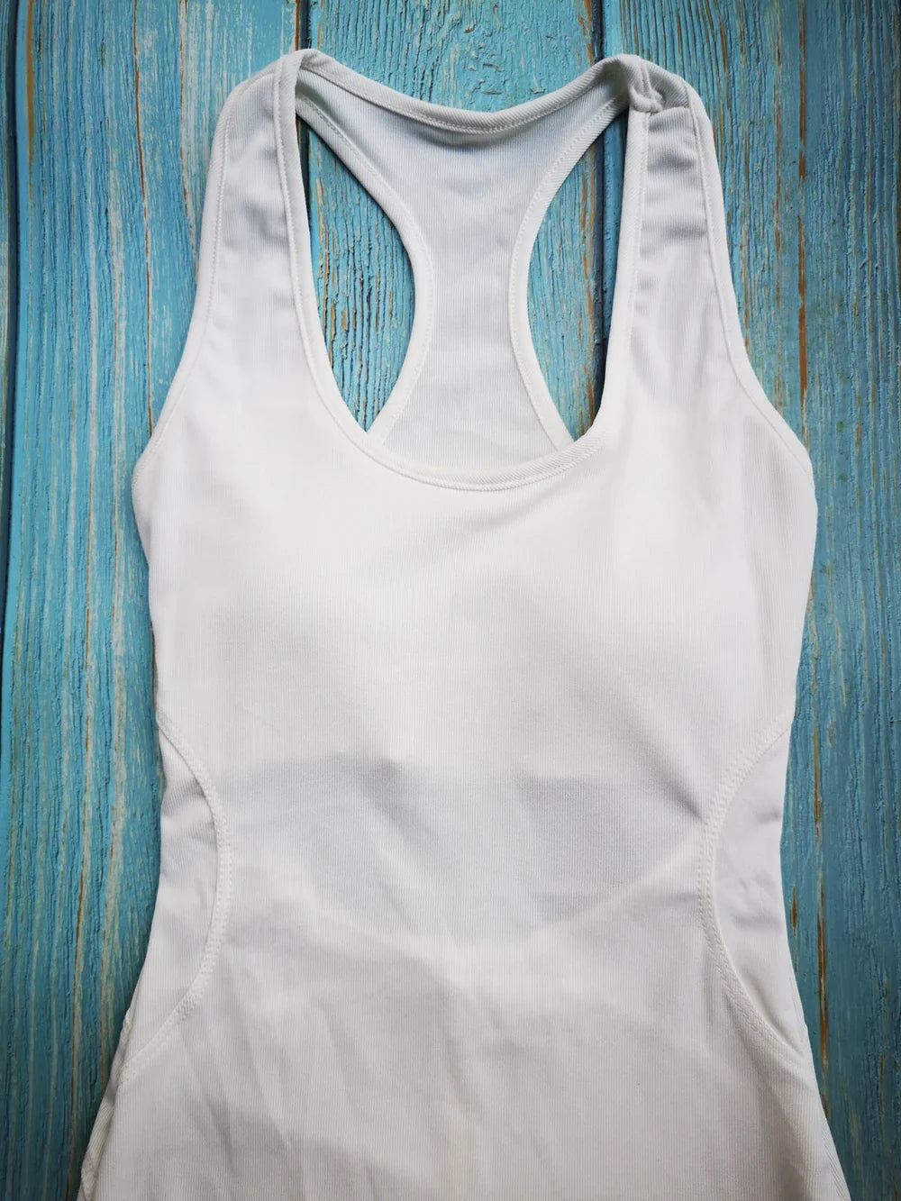 Women Sleeveless Yoga Playsuit Low Neck Slim Fit Stretch Short Jumpsuit with Chest Pads One Piece Romper Sportwear